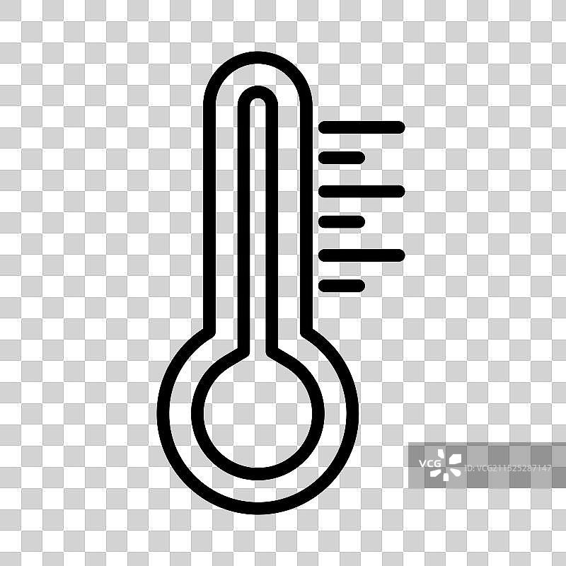 黑色温度计线性logo图片素材