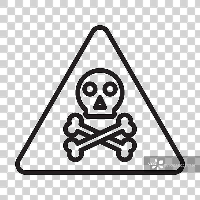 黑色有毒产品线性图标Logo图片素材