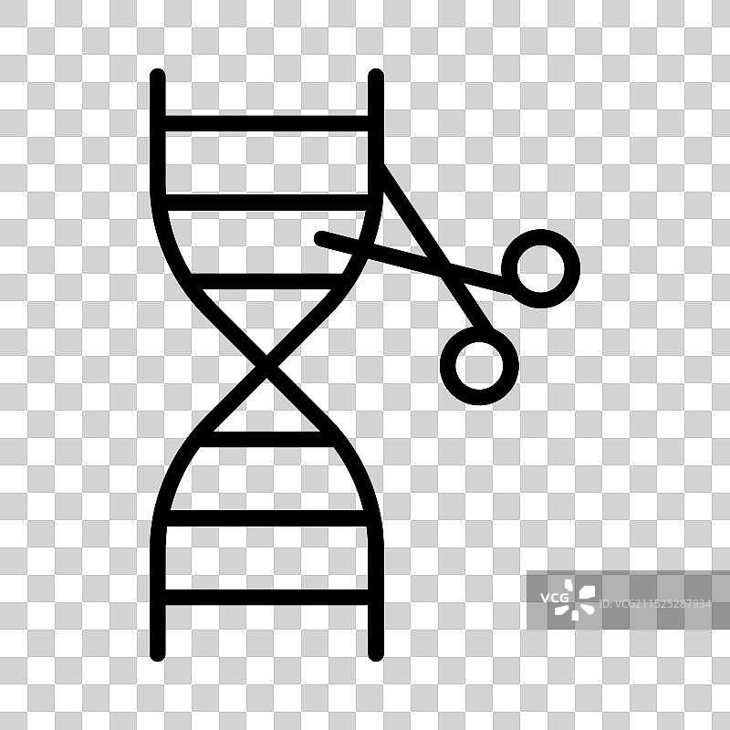 基因组编辑线性图标标志图片素材
