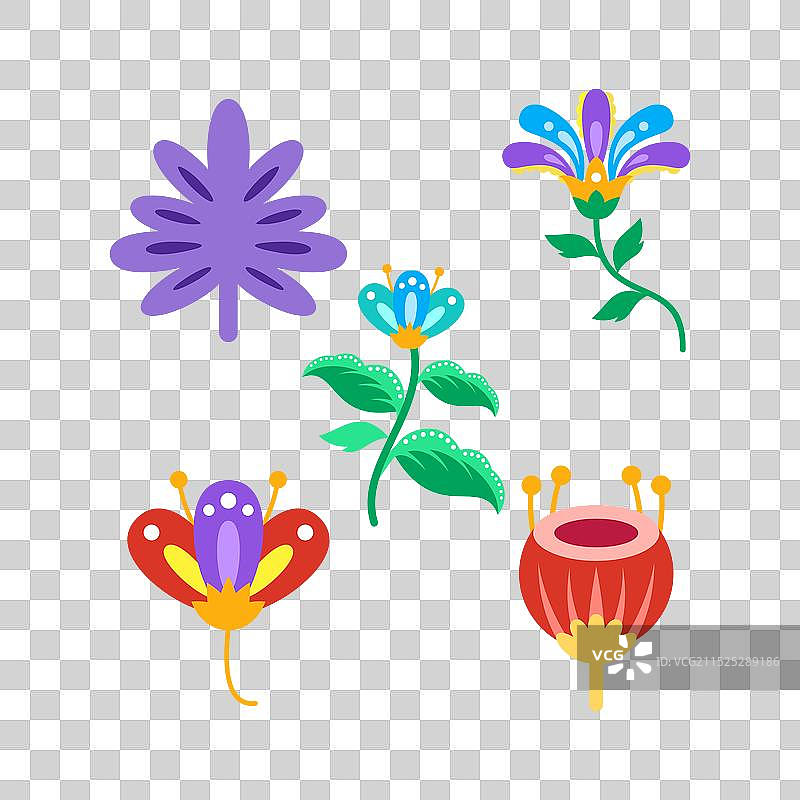 西班牙裔传统月元素设计图片素材