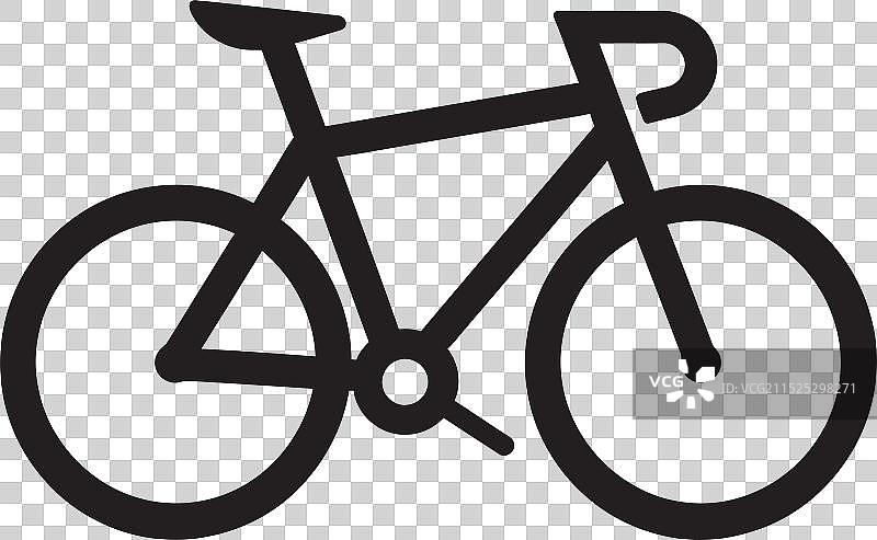 单色黑色自行车道之旅图片素材