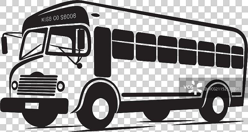 穿梭于城市中的公交车图片素材