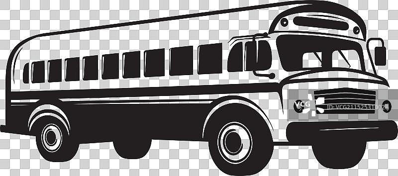 穿梭于城市巴士图片素材