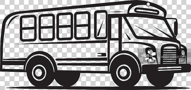 城市景观穿梭巴士图片素材