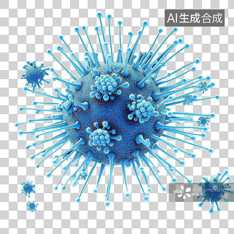 【AI数字艺术】病毒 流行病 抽象概念背景插图 图像图片素材