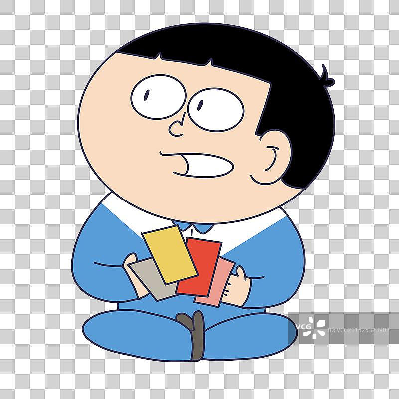 集卡，收集卡片，抽卡的学生图片素材