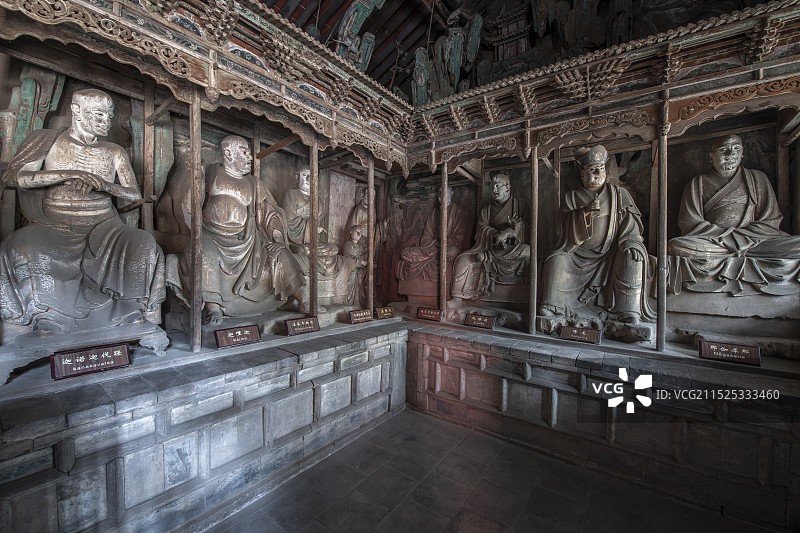双林寺罗汉殿的罗汉图片素材
