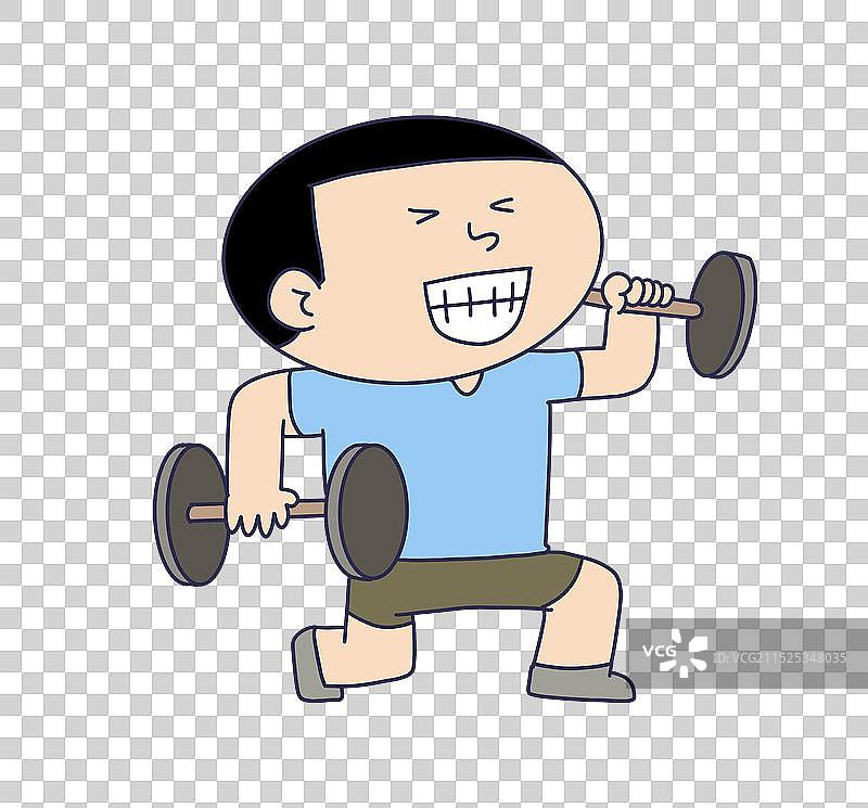 举铁哑铃的健身人物图片素材