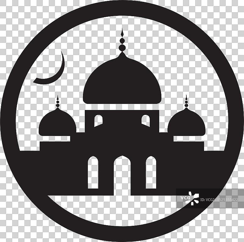 抽象优雅清真寺黑色透视图片素材