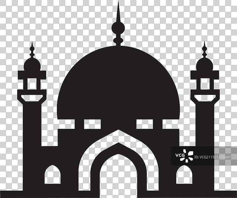 黑色清真寺建筑愿景图片素材