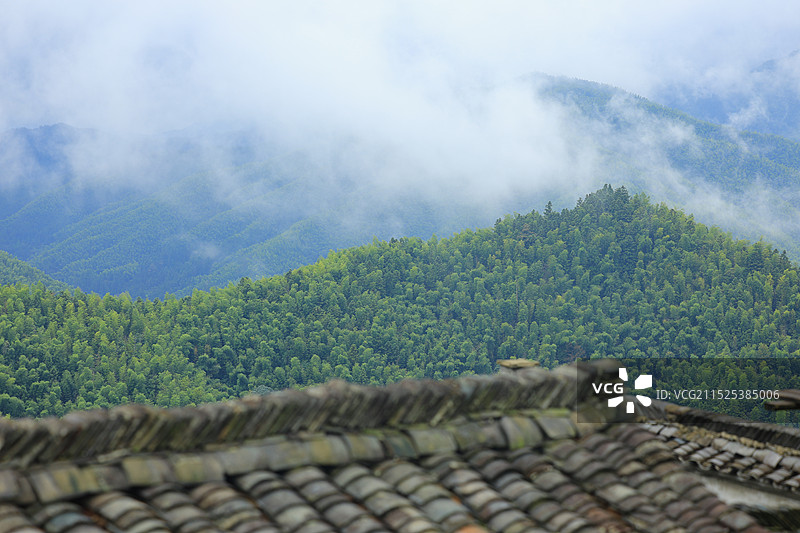 高山上与世隔绝的世外桃源，木梨硔村图片素材