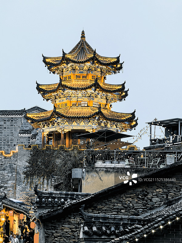 安康汉江石泉古城景区图片素材