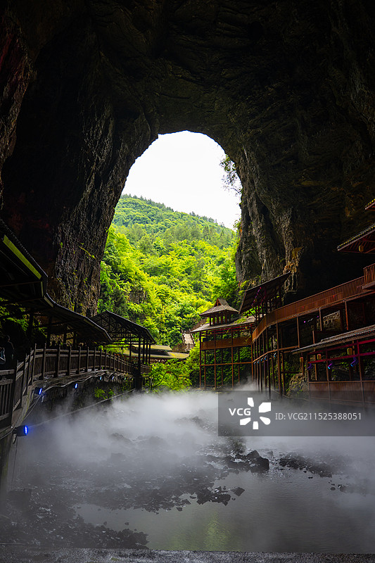 恩施州利川龙船水乡景区图片素材