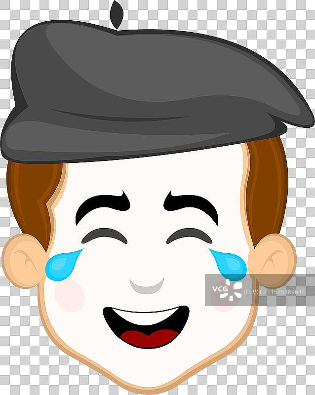 喜极而泣的哑剧角色图片素材