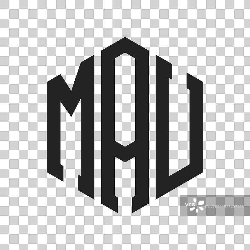 MAU首字母组合标志设计图片素材
