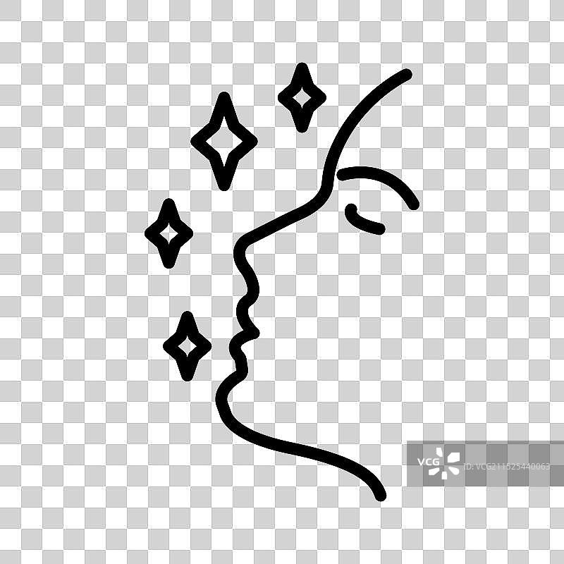 黑白护肤图标线性logo标志图片素材