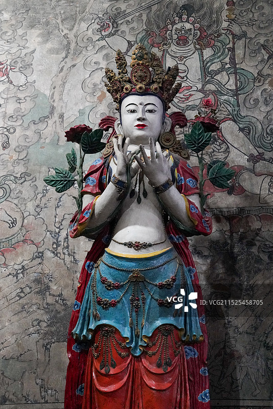 内蒙古 呼和浩特 乌素图召 雕像图片素材