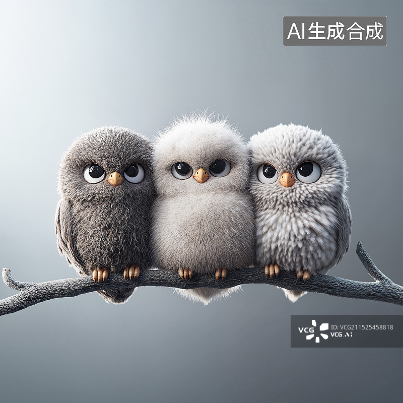 【AI数字艺术】猫头鹰手办设计图片素材