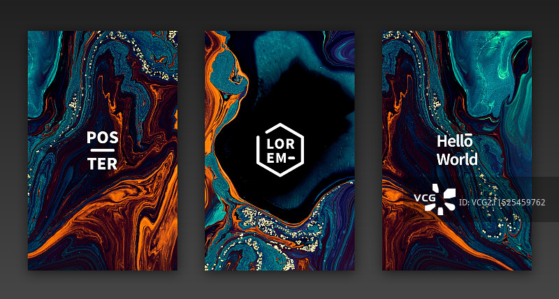 自然抽象流体艺术装饰海报图片素材