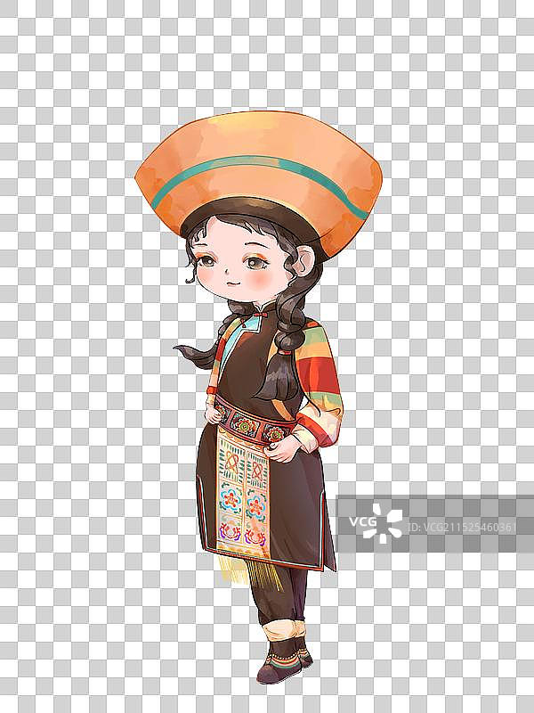 56个民族人物土族图片素材