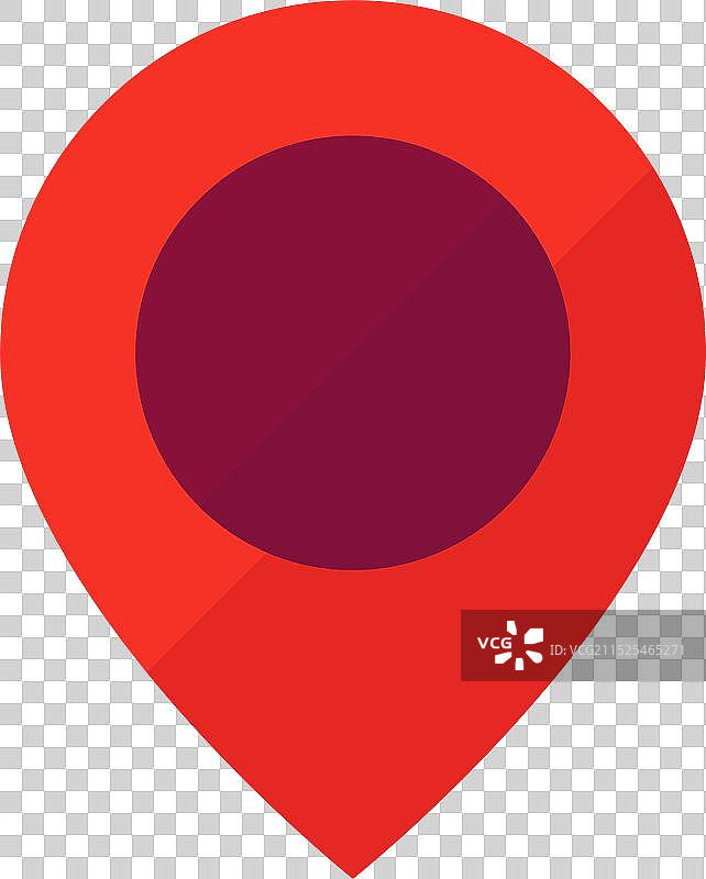 带红色圆点的大头针标记图片素材
