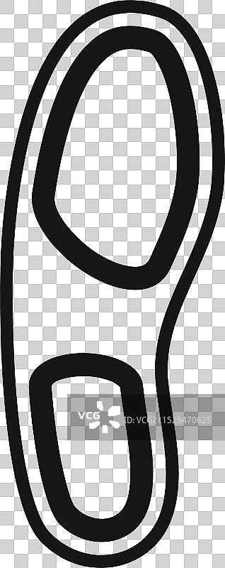 显示足部支撑的骨科鞋垫图标图片素材