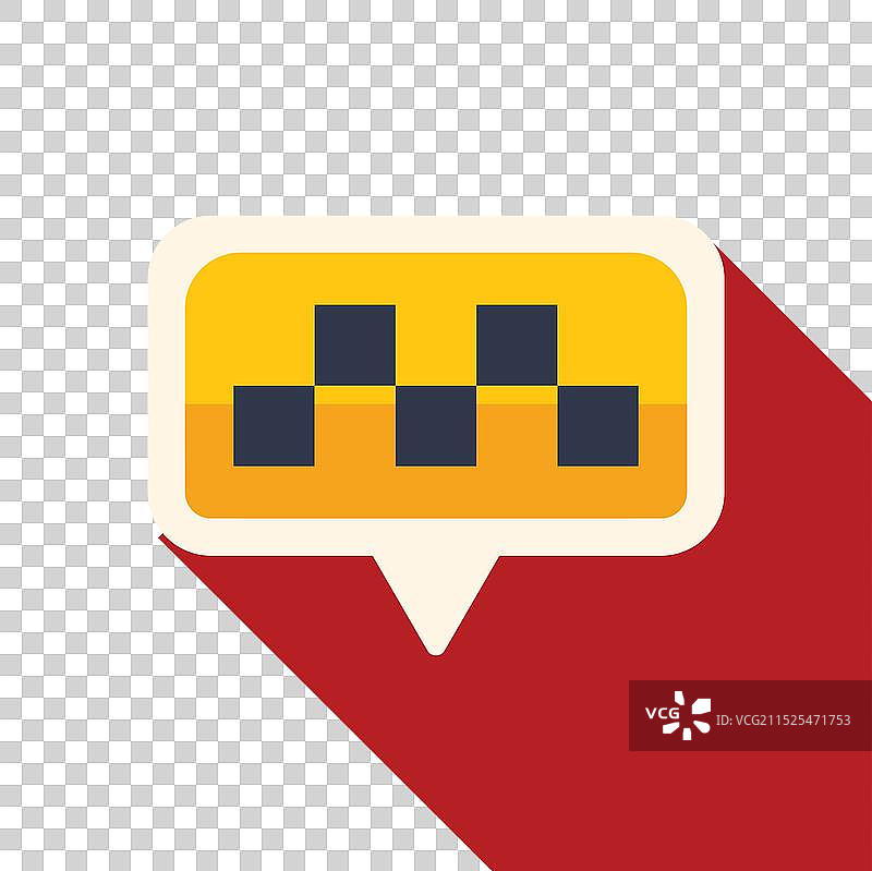 代表公共交通的黄色出租车标志图片素材