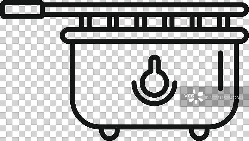 热油烹饪食物油炸锅图标图片素材