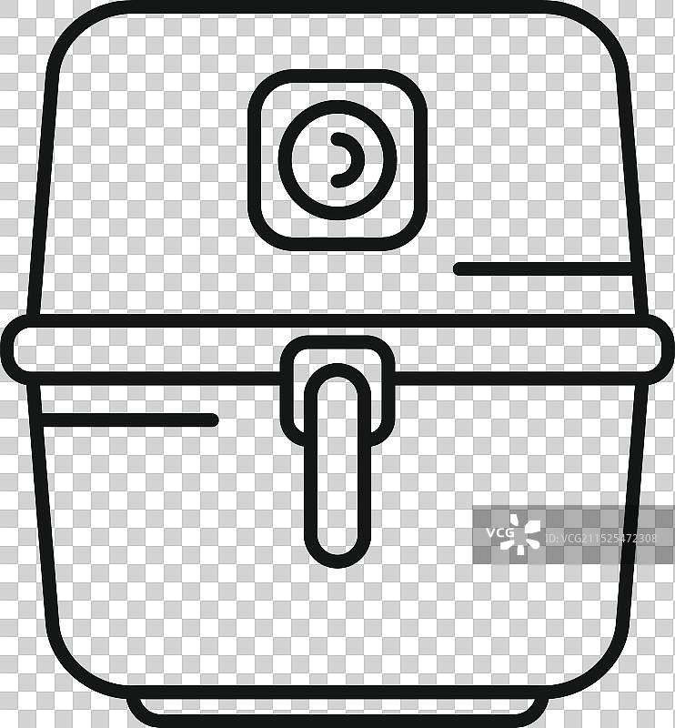 代表烹饪的现代油炸锅图标图片素材