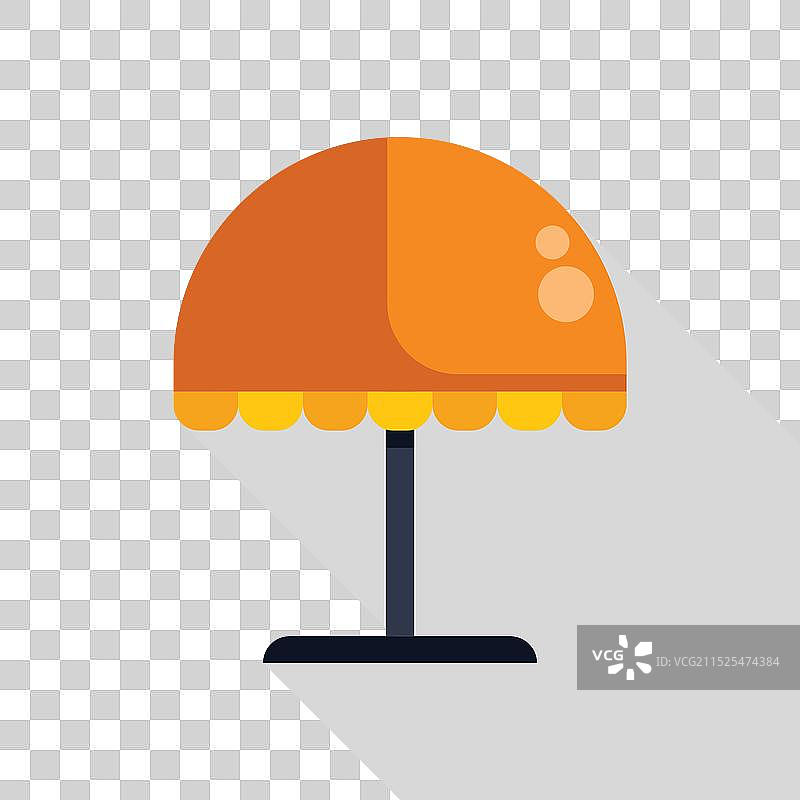 橙色和黄色庭院伞的阴影图片素材