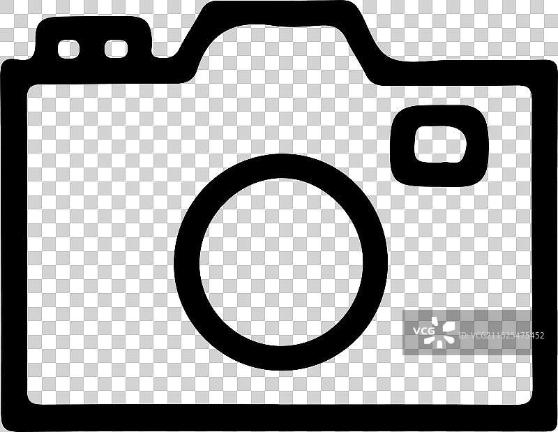 白色背景上的相机图标图片素材