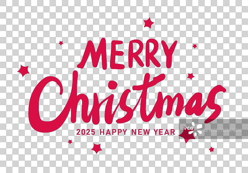 矢量英文字母艺术字 圣诞节快乐英文排版插画元素图片素材