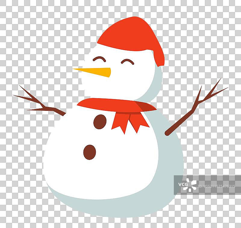冬天的可爱雪人元素图片素材