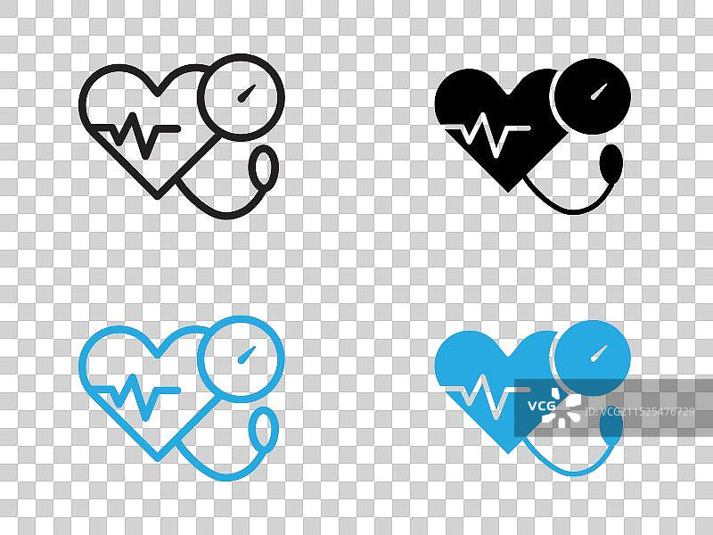 血压图标黑白轮廓标志图片素材