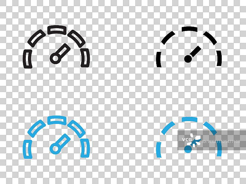 黑白汽车速度表图标轮廓标志图片素材