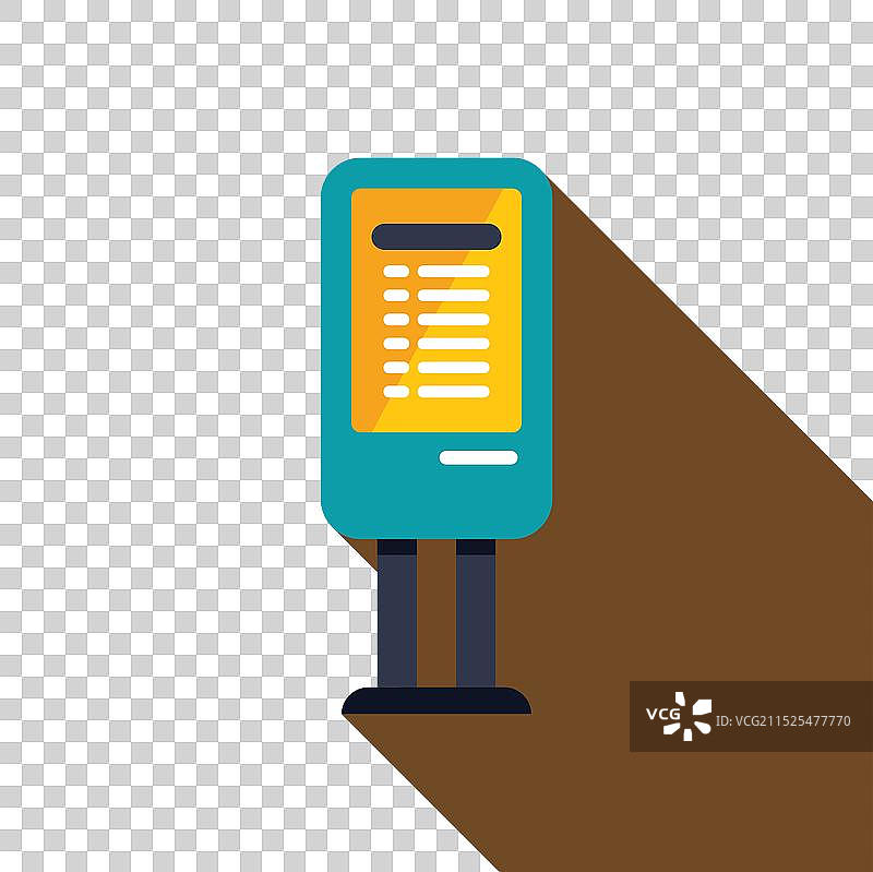 现代城市公交车站牌显示时间表图片素材