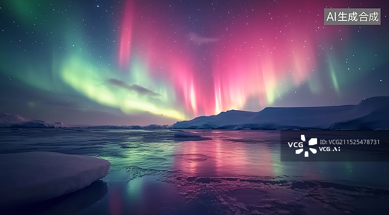 【AI数字艺术】极光北极光图片素材