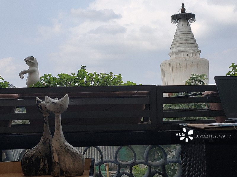 北京北海白塔图片素材