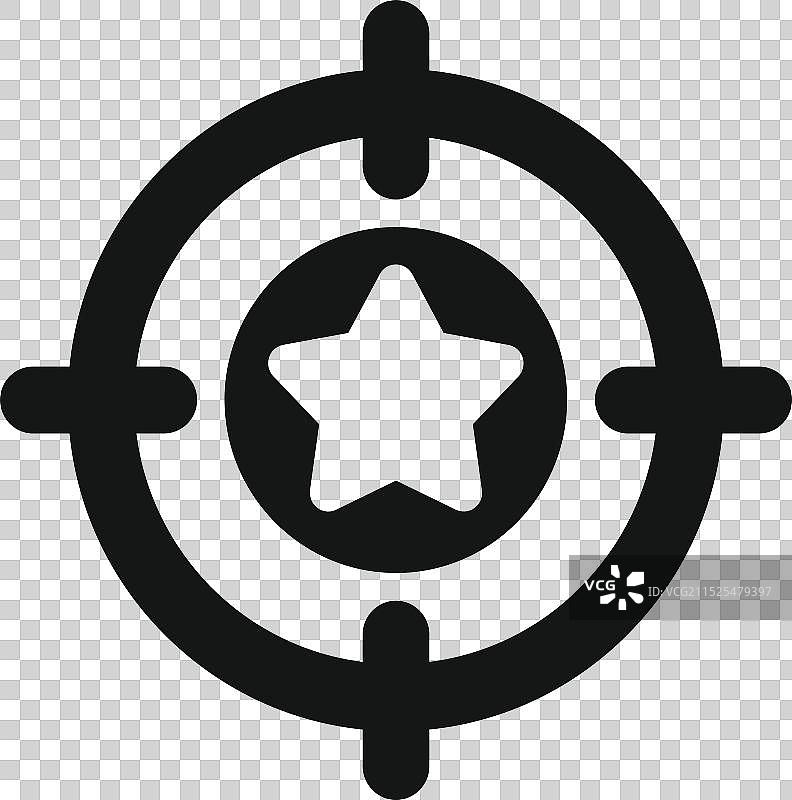 专注于代表成功的星星的目标图片素材
