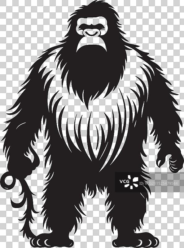 迷人的大脚怪logo设计图片素材