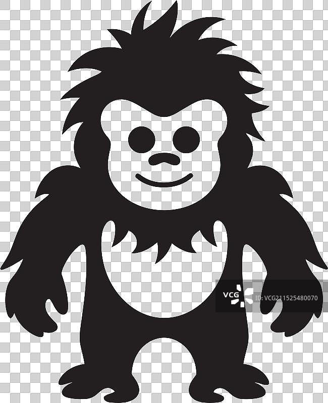 顽皮的大脚怪山地伙伴标志图片素材