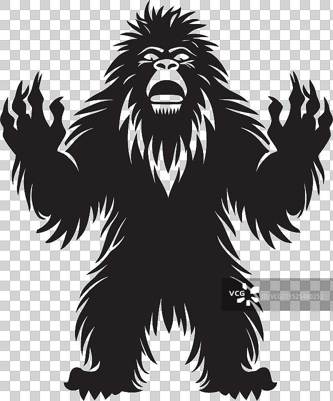 神秘的草原吉祥物全身像图片素材