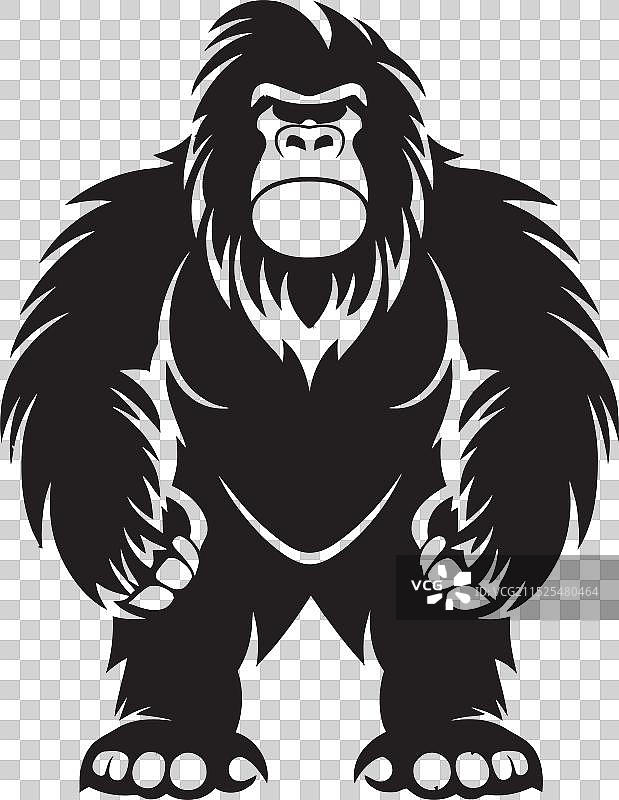 毛茸茸的森林守护者大脚怪符号图片素材