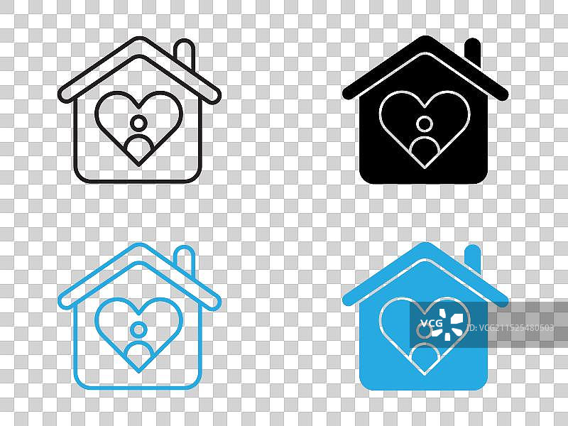 孤儿院房屋图标黑白轮廓标志图片素材
