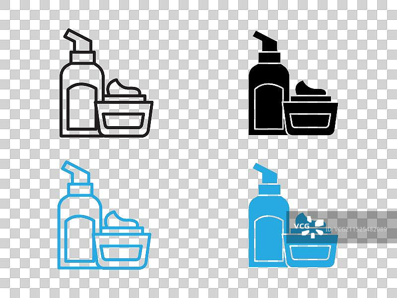 黑白护肤品图标图片素材