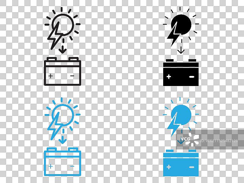 太阳能图标黑白轮廓符号图片素材