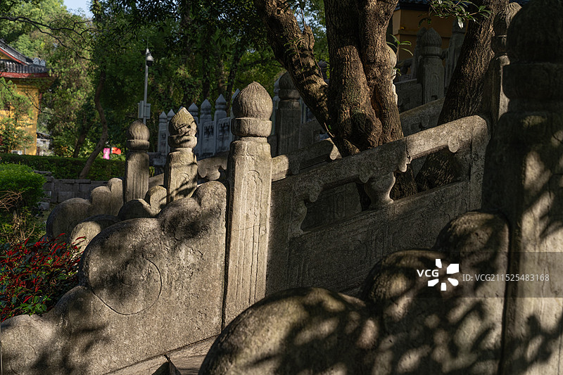 桂林独秀峰靖江王府承运殿的雕栏特写唯美镜头图片素材