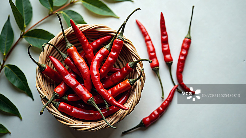 辣椒产品特写一筐辣椒干辣椒 (1)图片素材