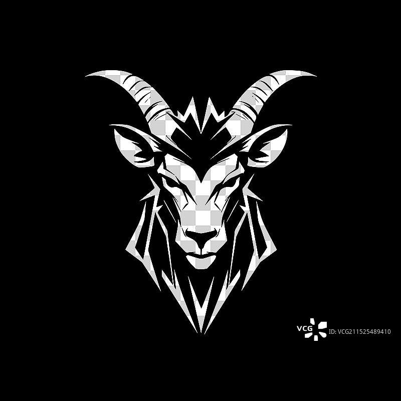 山羊 - 黑白图片素材