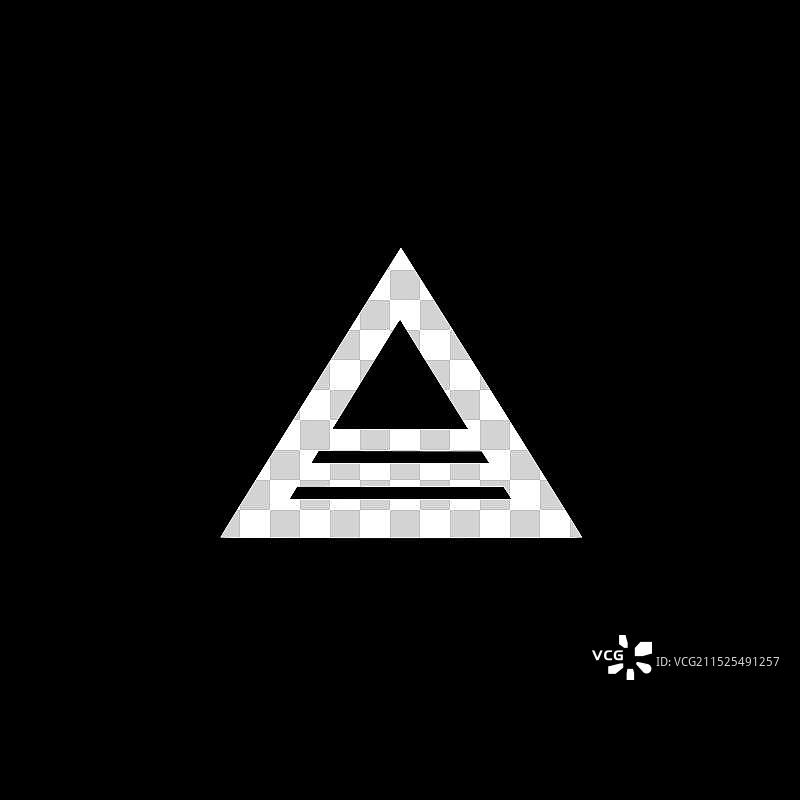 三角形 - 极简风格的平面标志图片素材